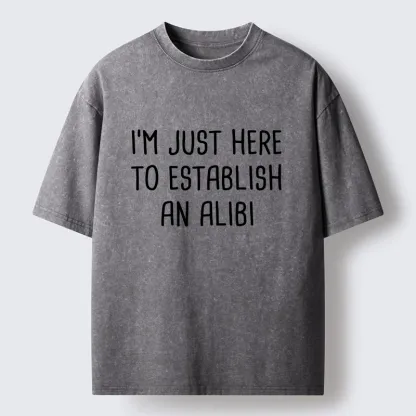 Tokyo-Tiger Funny Alibi Meme Washed T-Shirt