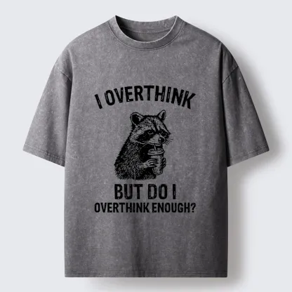 Tokyo-Tiger Constant Overthinking Washed T-Shirt