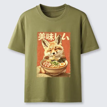 Tokyo-Tiger Ramen Loving Fox Art Classic T-Shirt