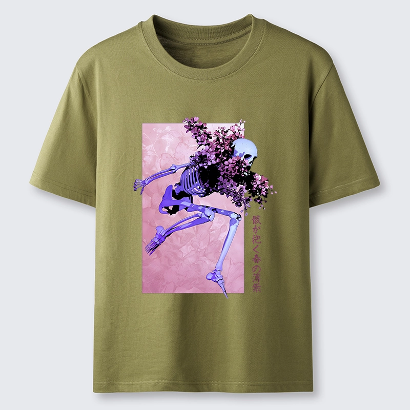 Tokyo-Tiger Dark Floral Bones Classic T-Shirt