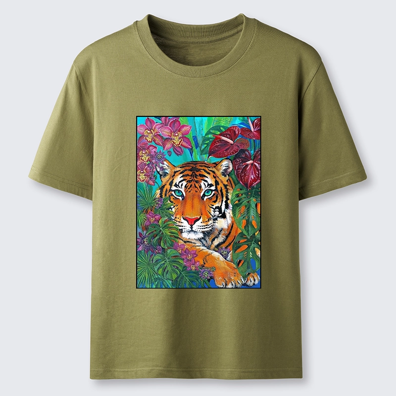 Tokyo-Tiger Floral Tiger Portrait Classic T-Shirt