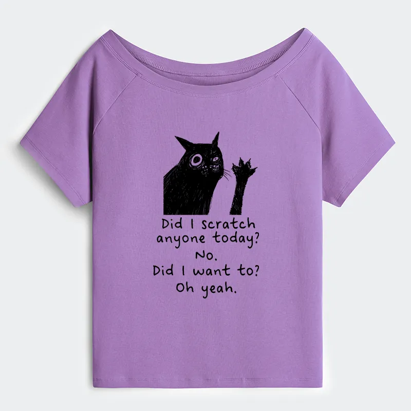 Tokyo-Tiger Black Cat Scratches People Off Shoulder T-Shirt Sale