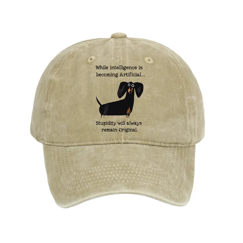 Tokyo-Tiger Dachshund Real Humor Funny Meme Washed Cap Sale