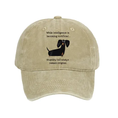 Tokyo-Tiger Dachshund Real Humor Funny Meme Washed Cap