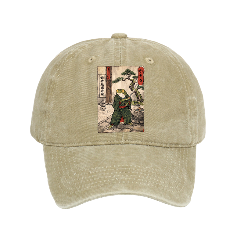 Tokyo-Tiger Samurai Frog Training Washed Cap