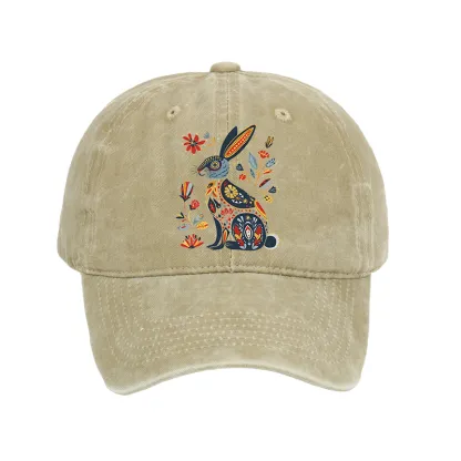 Tokyo-Tiger Folk Hare Bloom Washed Cap