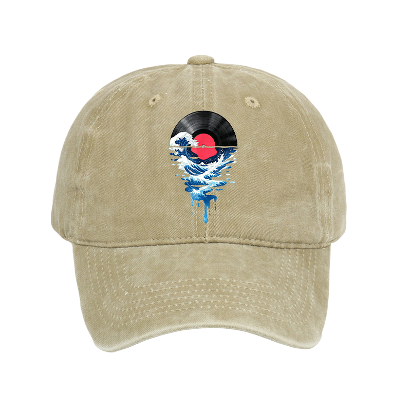 Tokyo-Tiger Vinyl Records And Waves Washed Cap