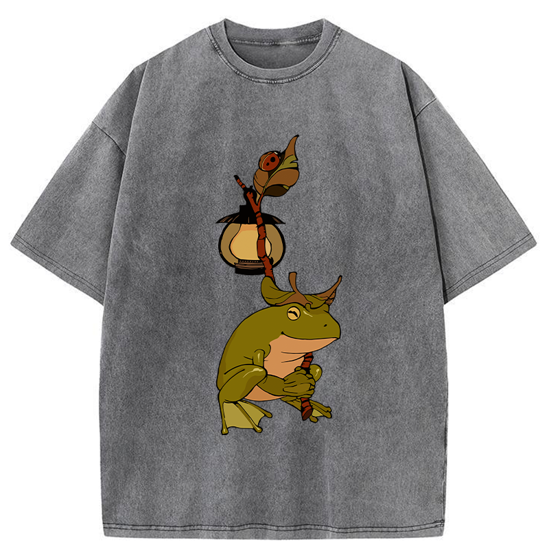 Tokyo-Tiger Frog With Lantern Washed T-Shirt