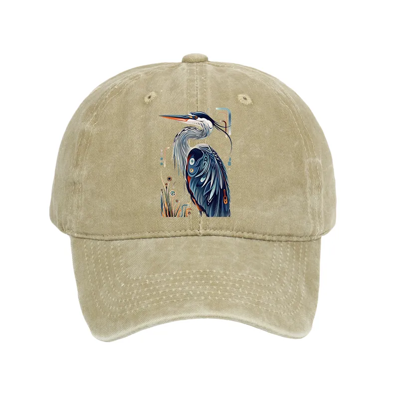 Tokyo-Tiger Stylish Blue Heron Washed Cap Sale