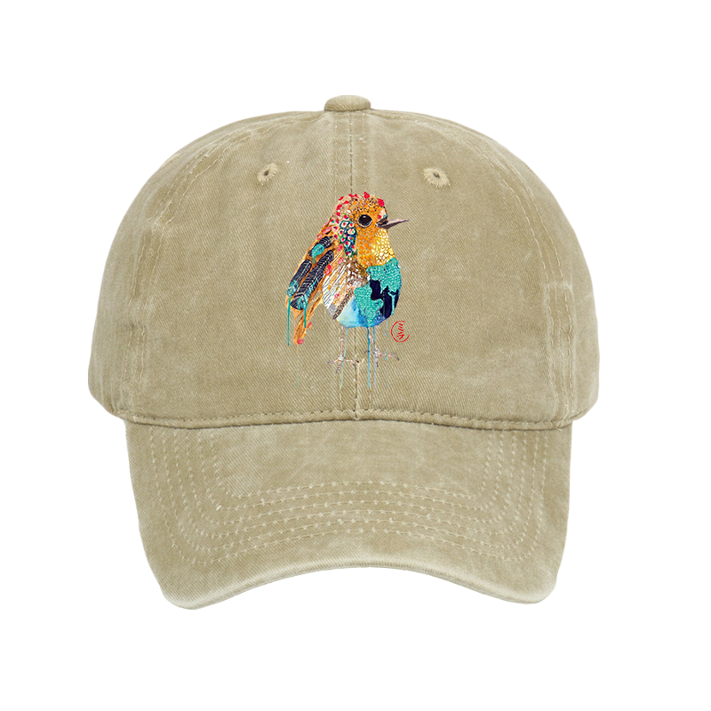 Tokyo-Tiger Sparkly Wild Bird Washed Cap