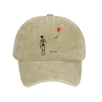 Tokyo-Tiger Skeleton Balloon Meme Washed Cap