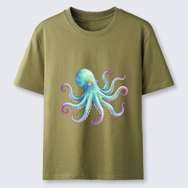 Tokyo-Tiger Watercolor Octopus Classic T-Shirt
