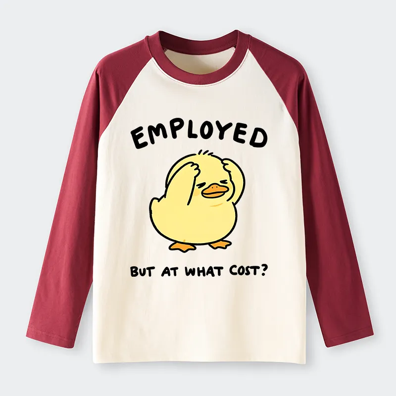 Tokyo-Tiger Funny Work Duck Raglan Long Sleeve T-shirt