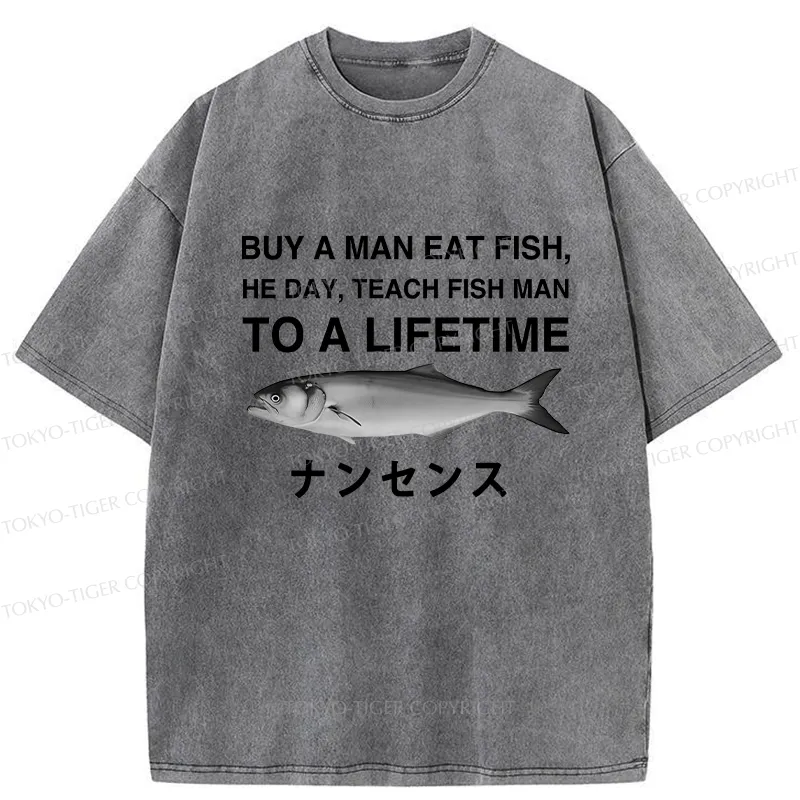 Tokyo-Tiger Funny To A Lifetime Washed T-Shirt