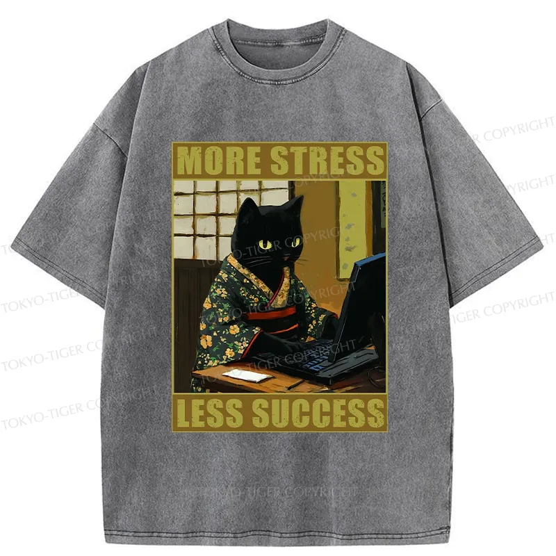 Tokyo-Tiger More Stress Less Success Washed T-Shirt