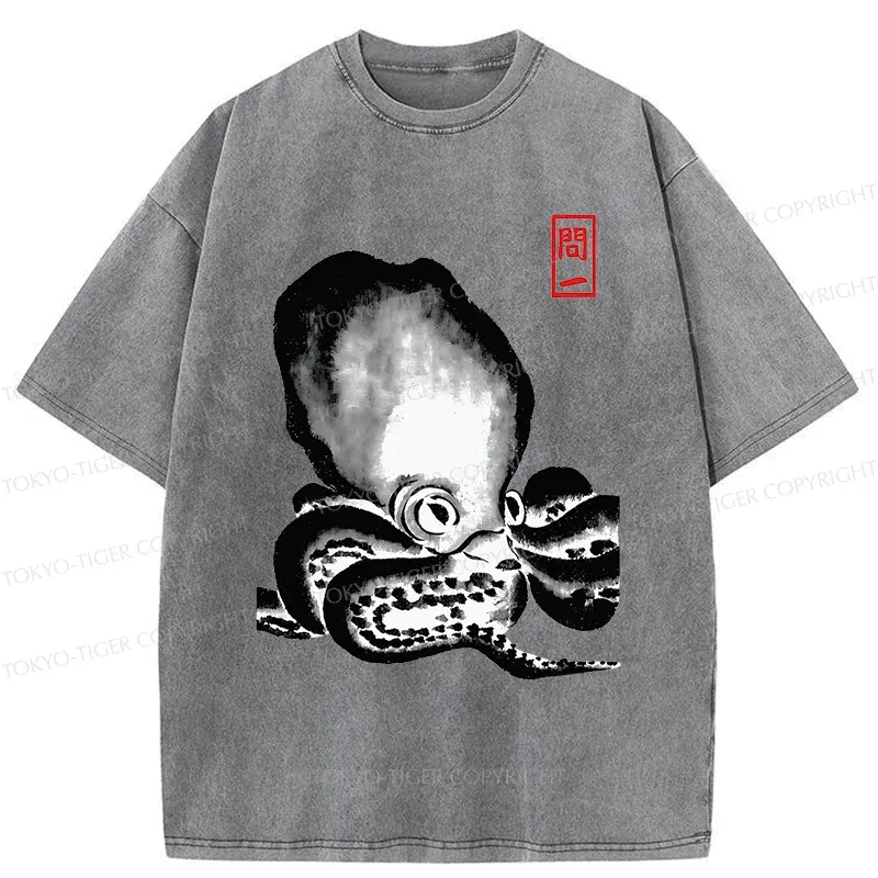 Tokyo-Tiger Heartbeat Rhythm Washed T-Shirt Sale