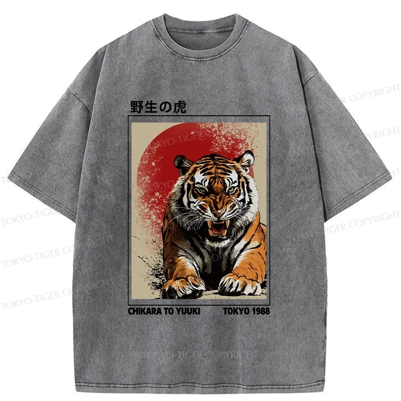 Tokyo-Tiger Wild Tiger Washed T-Shirt