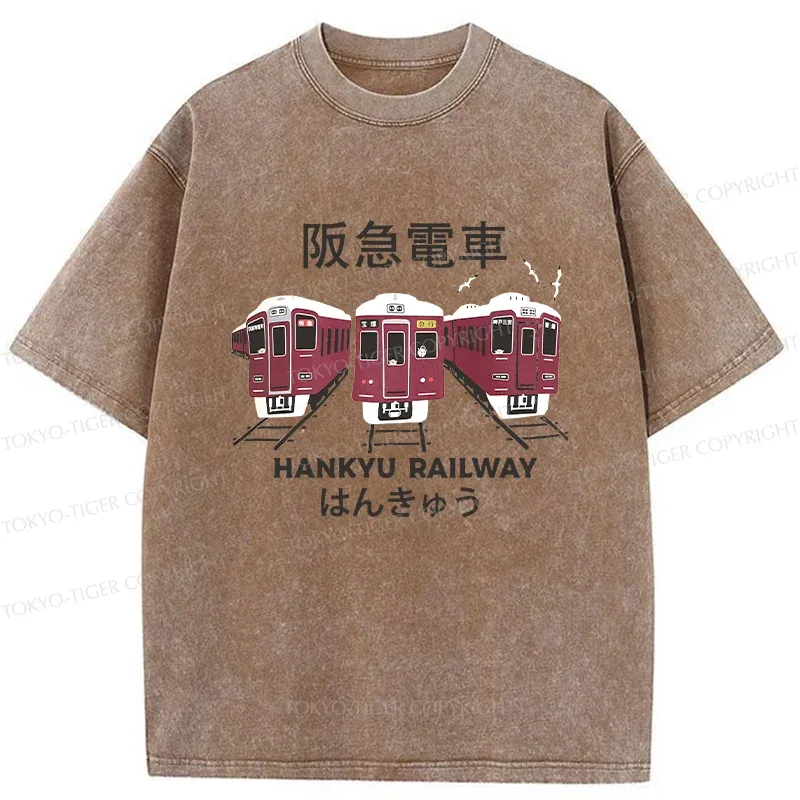 Tokyo-Tiger Hankyu Railway Washed T-Shirt