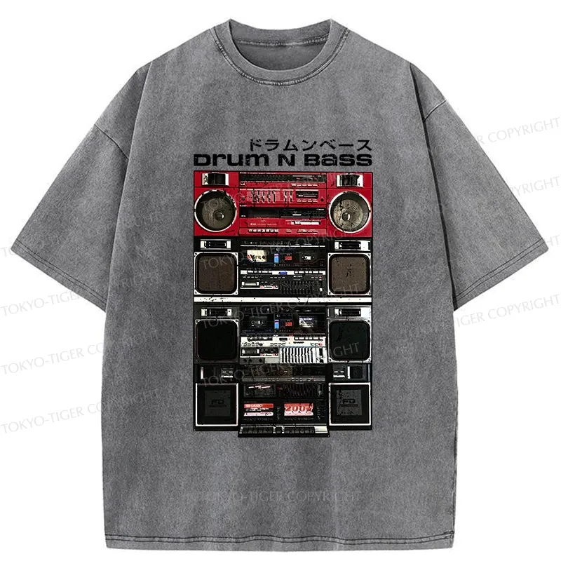 Tokyo-Tiger Drum And Bass Washed T-Shirt
