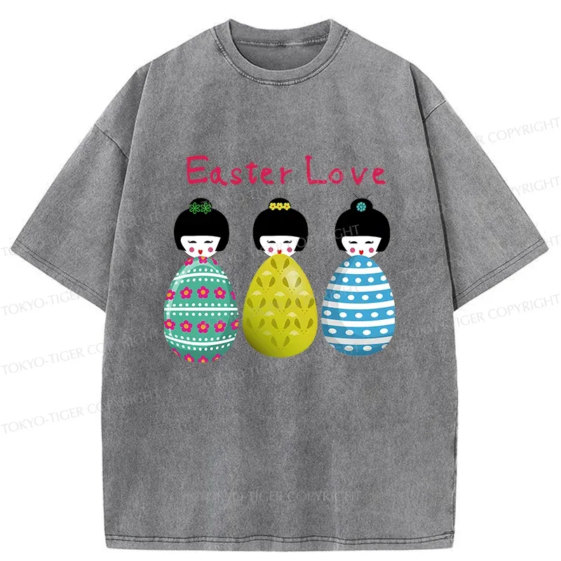 Tokyo-Tiger Easter Egg Washed T-Shirt