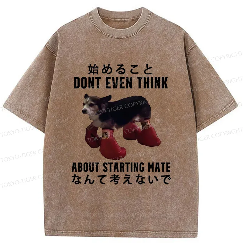 Tokyo-Tiger Funny Violent Boxer Washed T-Shirt