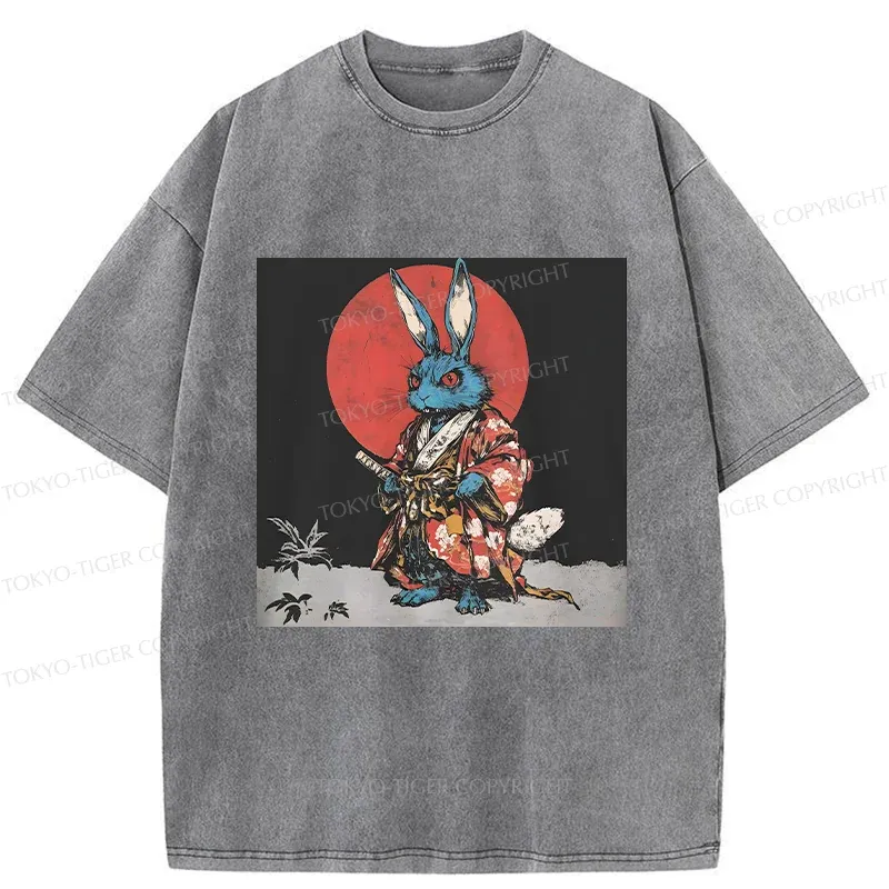 Tokyo-Tiger Heartbeat Rhythm Washed T-Shirt Sale