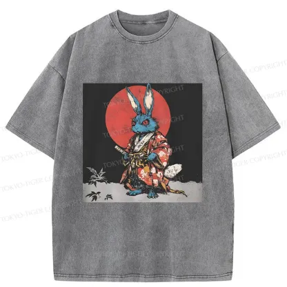 Tokyo-Tiger Easter Samurai Bunny Washed T-Shirt