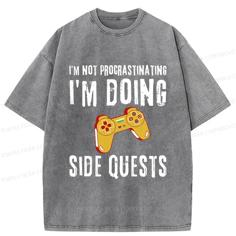 Tokyo-Tiger I'm Not Procrastinating Washed T-Shirt