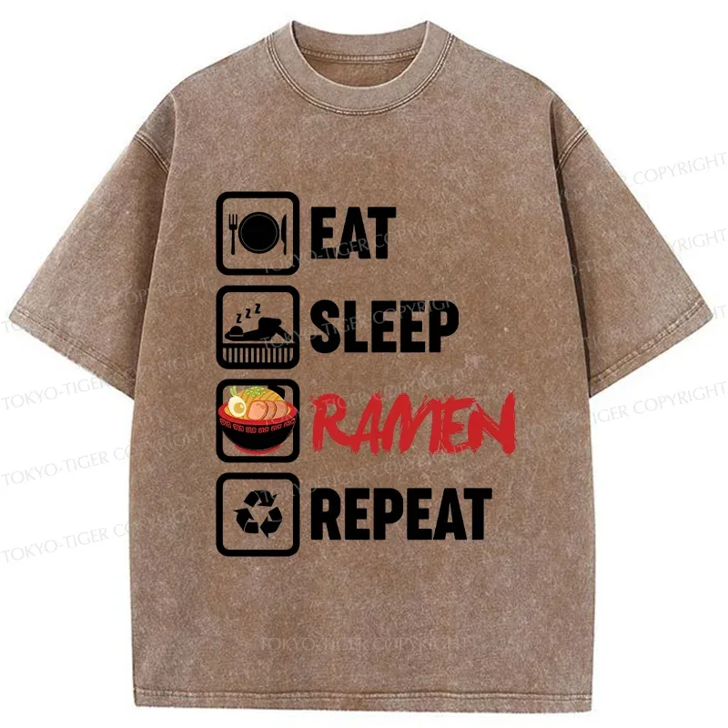 Tokyo-Tiger Daily List Washed T-Shirt