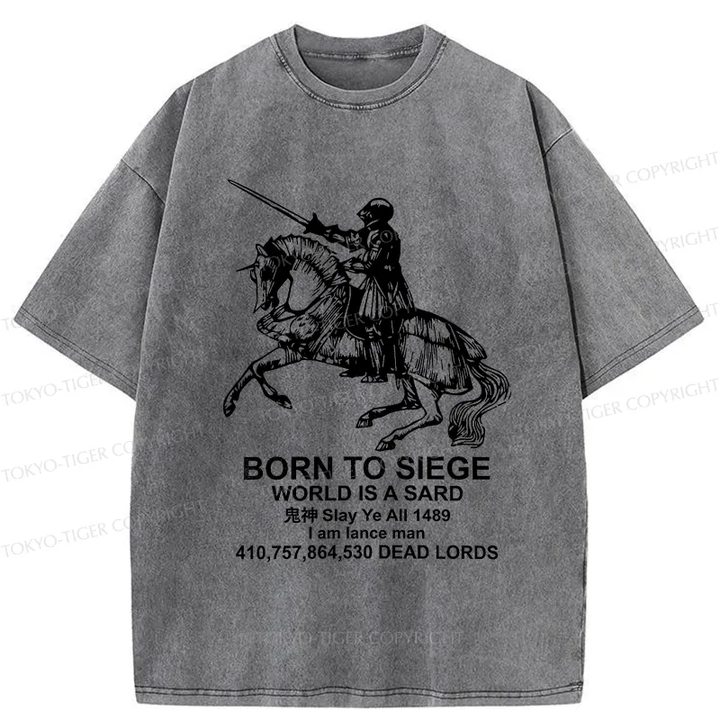 Tokyo-Tiger Born To Siege Washed T-Shirt