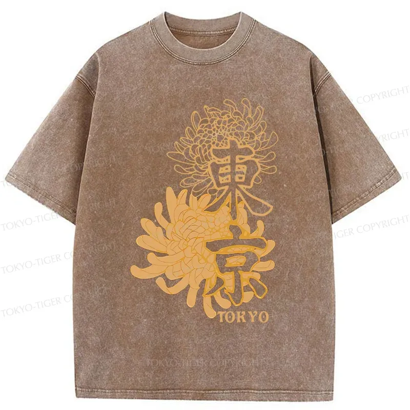 Tokyo-Tiger Tokyo Chrysanthemum Washed T-Shirt