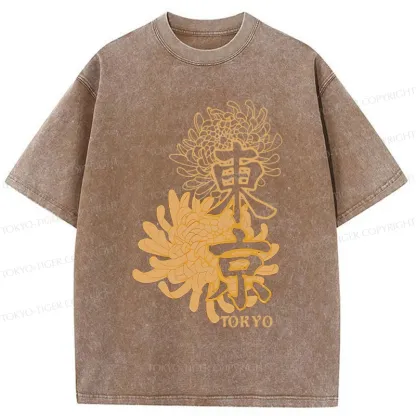 Tokyo-Tiger Tokyo Chrysanthemum Washed T-Shirt