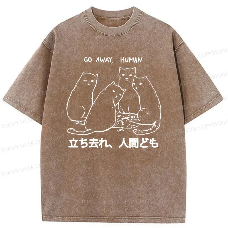 Tokyo-Tiger Cat That Curses Humans Washed T-Shirt