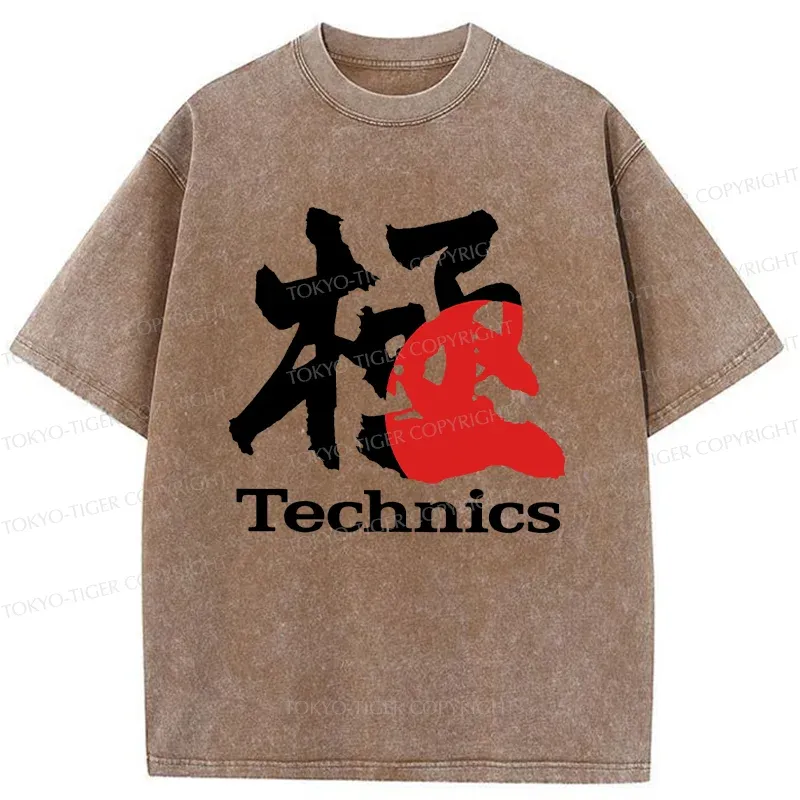 Tokyo-Tiger Technics Kanji Washed T-Shirt
