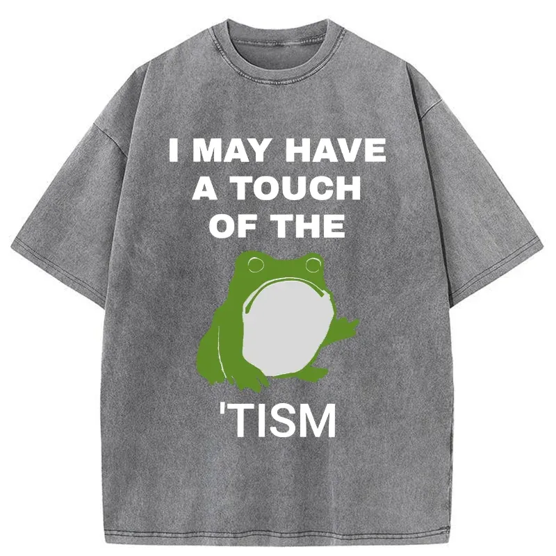 Tokyo-Tiger Funny Frog Flipping The Bird Washed T-Shirt