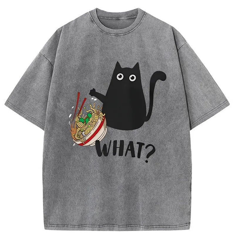 Tokyo-Tiger Naughty Cat Japanese Washed T-Shirt