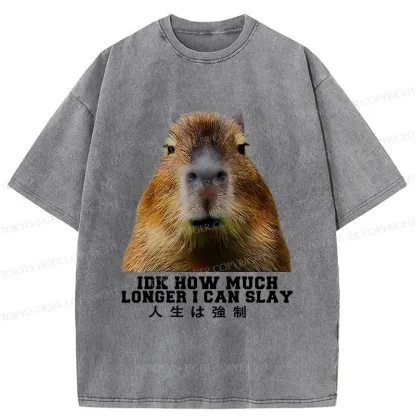 Tokyo-Tiger Life Is Forced Washed T-Shirt