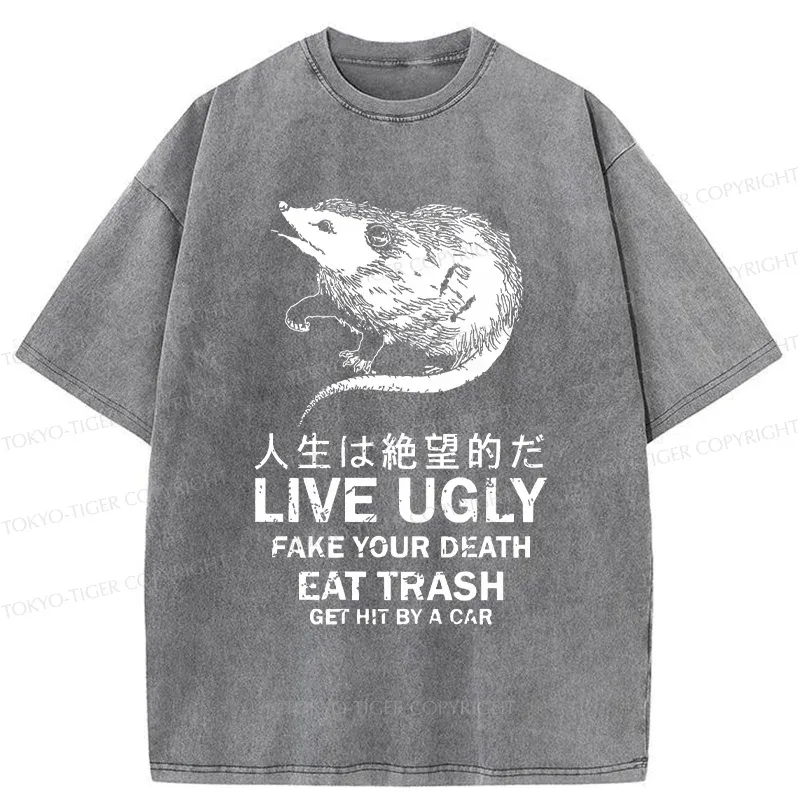 Tokyo-Tiger Life Is Hopeless Washed T-Shirt