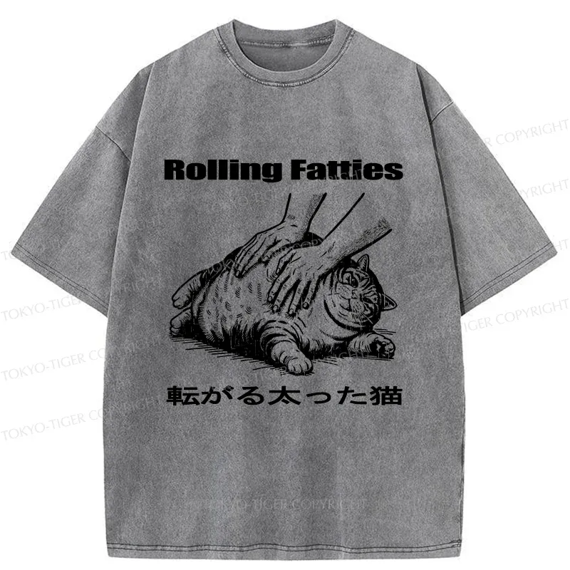 Tokyo-Tiger Fat Cat Washed T-Shirt