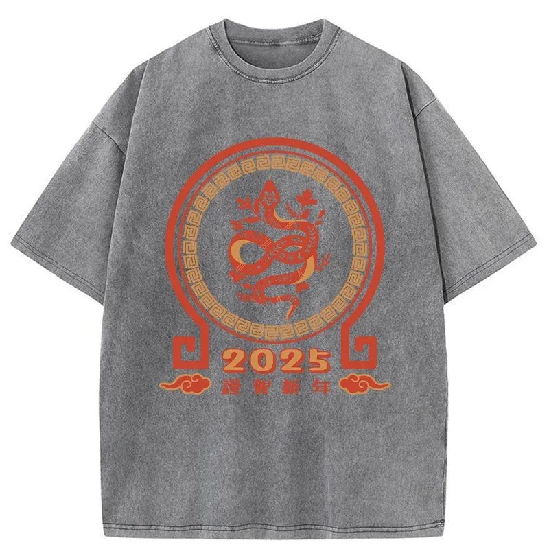 Tokyo-Tiger Celebrating The Year Of The Snake Washed T-Shirt