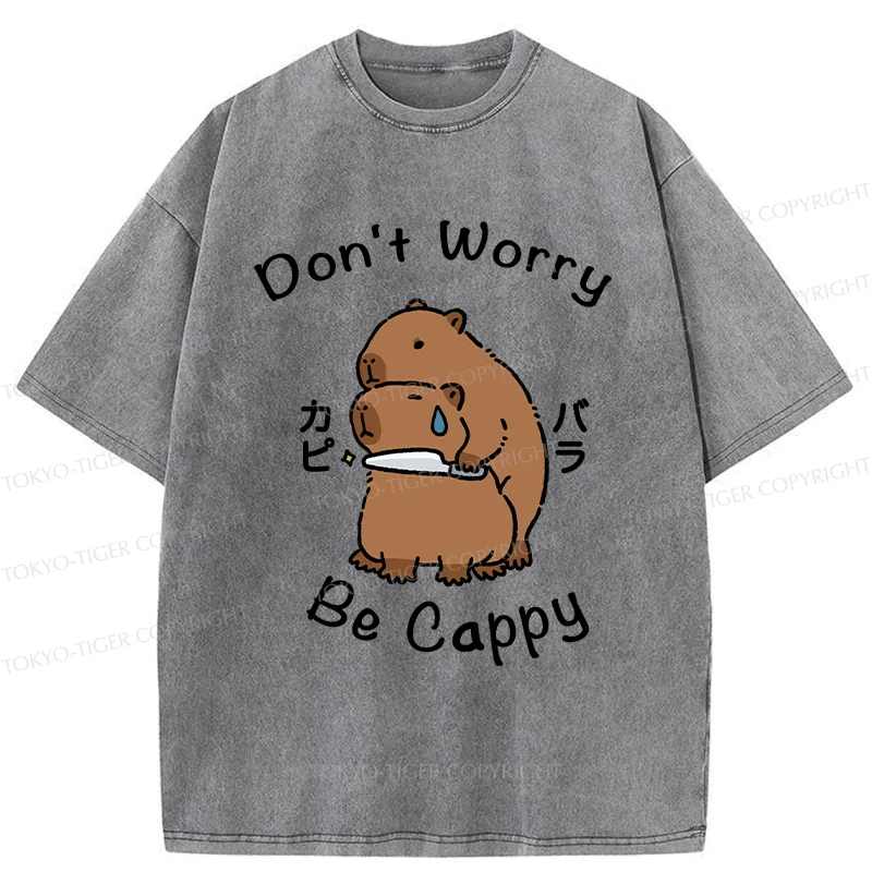 Tokyo-Tiger Don't Worry Be Cappy Washed T-Shirt