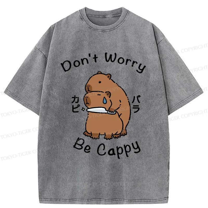Tokyo-Tiger Don't Worry Be Cappy Washed T-Shirt