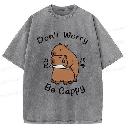 Tokyo-Tiger Don't Worry Be Cappy Washed T-Shirt