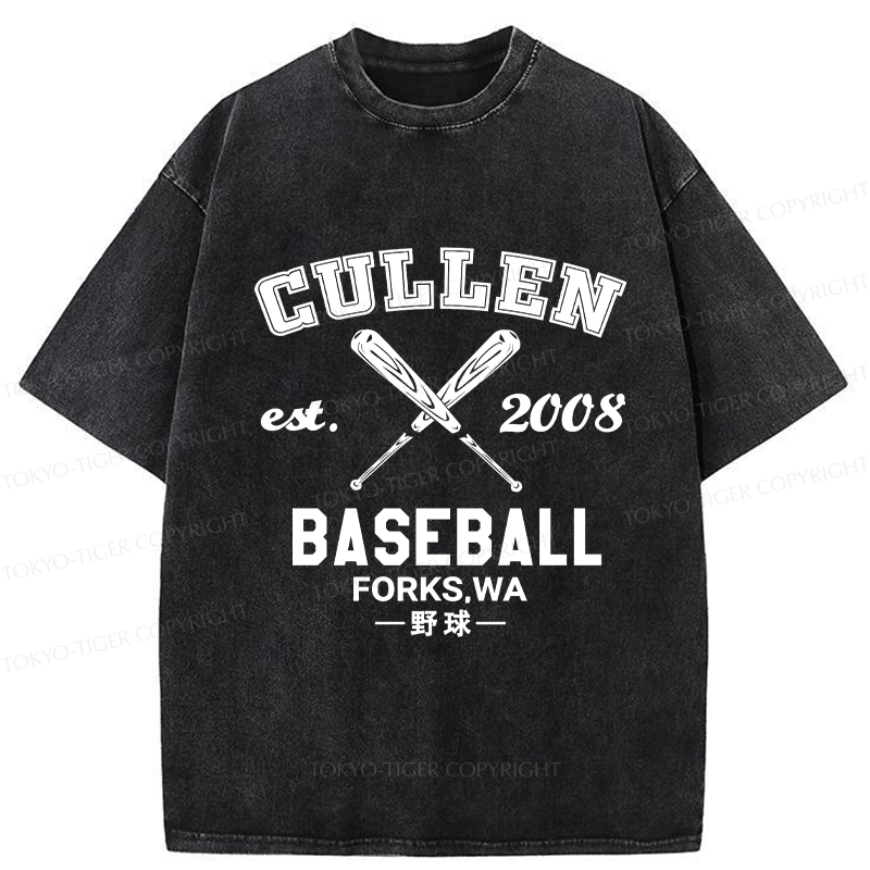 Tokyo-Tiger Cullen Baseball Washed T-Shirt