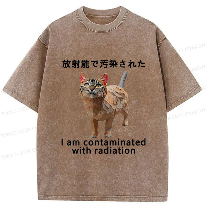 Tokyo-Tiger Mutated Cat Washed T-Shirt