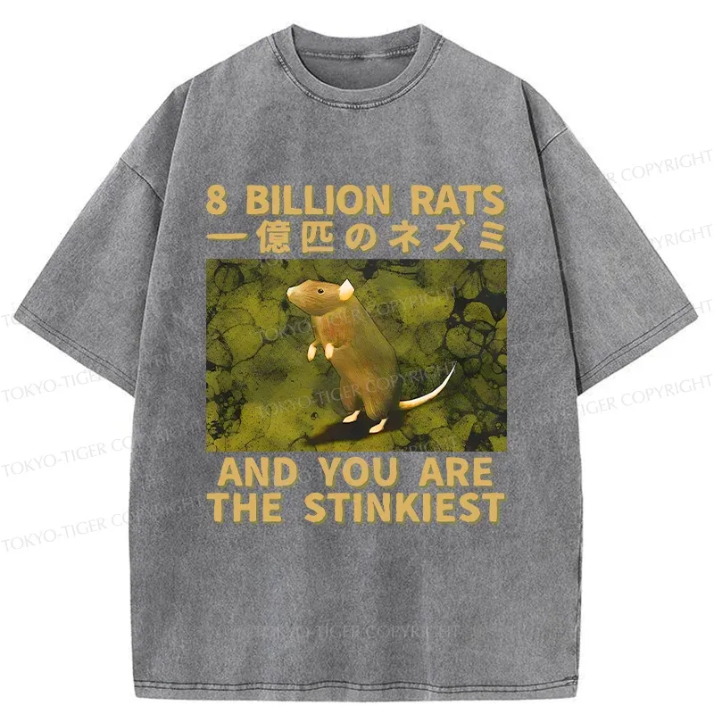 Tokyo-Tiger Smelliest Rat Washed T-Shirt