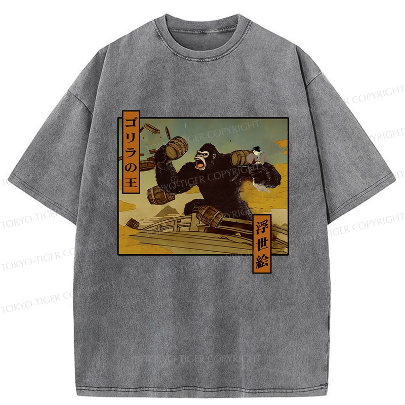 Tokyo-Tiger The Gorilla King Japanese Washed T-Shirt