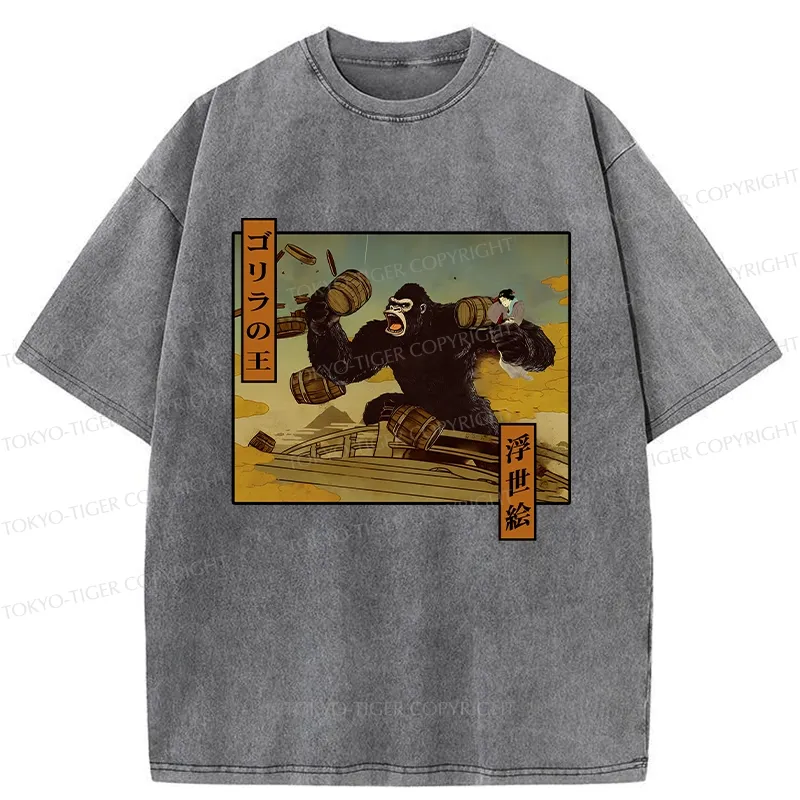 Tokyo-Tiger The Gorilla King Japanese Washed T-Shirt