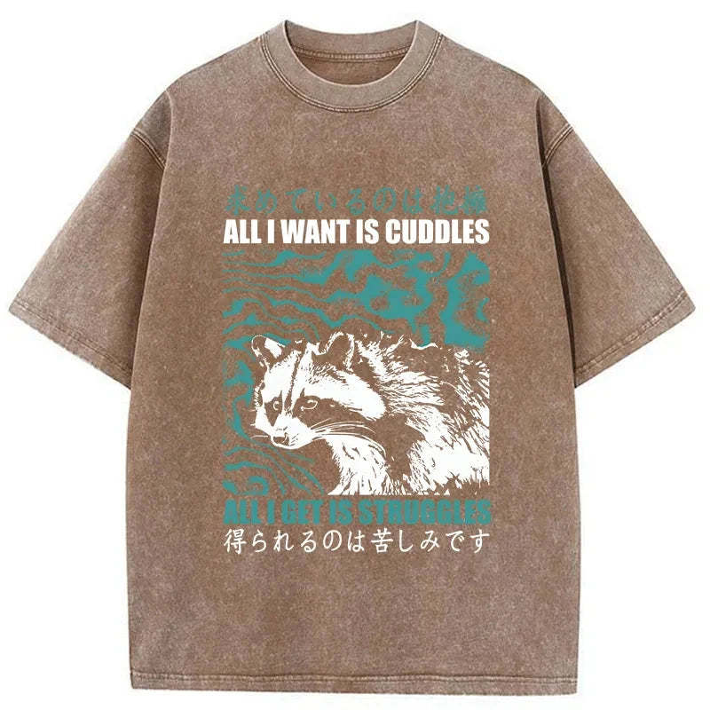 Tokyo-Tiger All I Get Is Struggles Washed T-Shirt