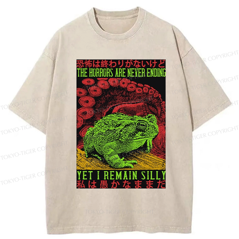 Tokyo-Tiger The Horrors Are Never Ending Washed T-Shirt